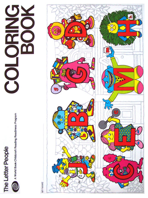 Letter People (Coloring Book; 1981) Childcraft