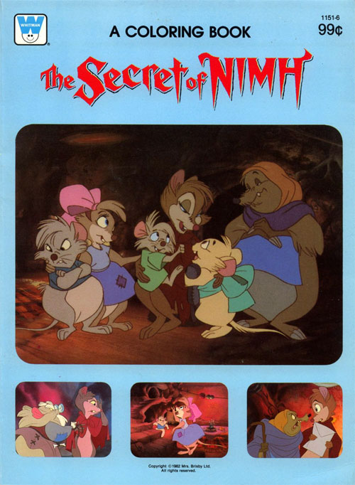Secret of NIMH Coloring Book (1982) Whitman Secret of NIMH Coloring Book (1982) Whitman